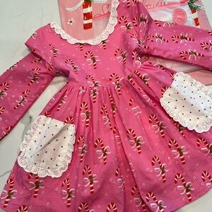 SweetHoney Pink Candy Cane Dress